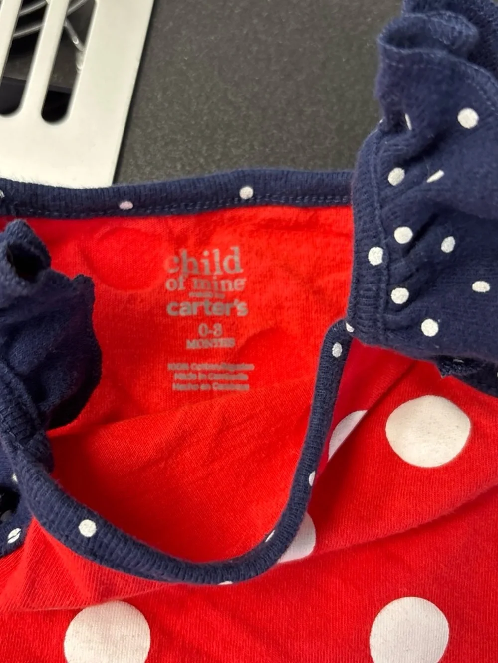 Carter's Red Polka Dot Tank & Navy Star Bubble Shorts Set
